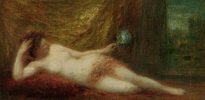  方丹·拉图尔 Fantin-Latour 女奴的镜子 ODALISQUE à L'éCRAN
